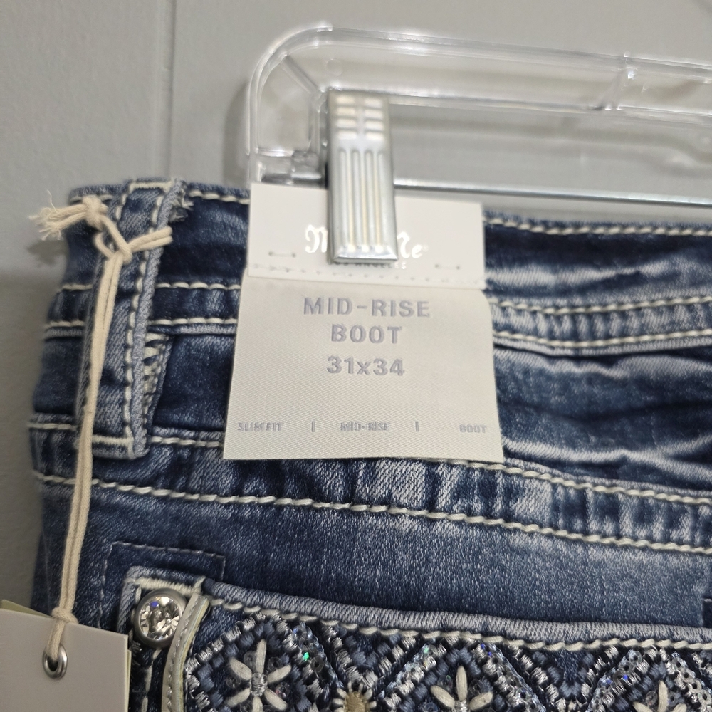 Miss Me Saquin Stitchwork Mid Rise Bootcut Jeans - Picture 9 of 15